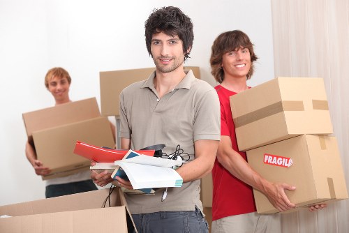 Sturdy cardboard boxes and wrapping materials for local moving day