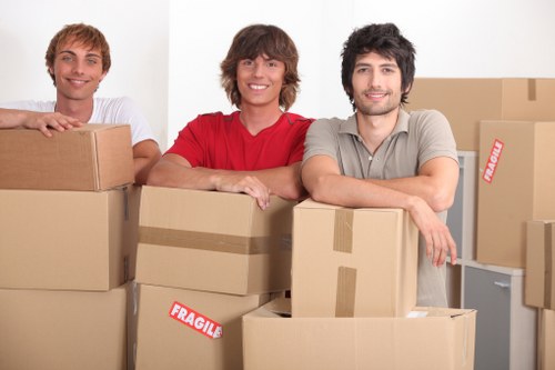 Unpacking household items in a new Kingston Upon Thames property
