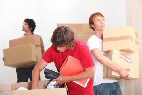 House removalists preparing for a local move near Kingston town centre