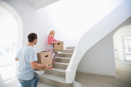 Moving boxes and personal items from a Kingston student flat
