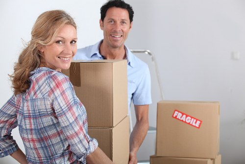 Packed household items ready for house removals in Kingston Upon Thames