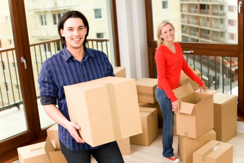 Team handling furniture during a residential move