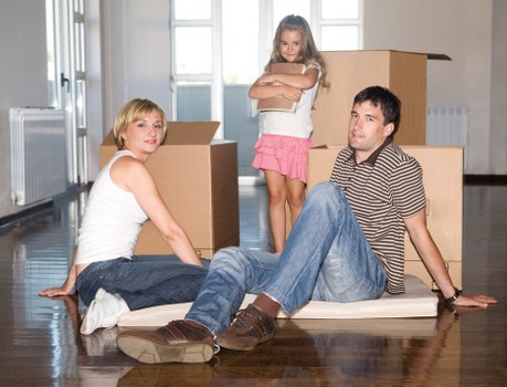 Careful loading of boxes and furniture for a Kingston flat removal